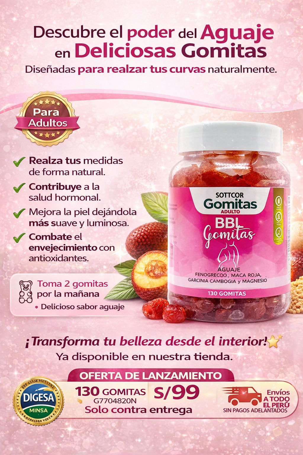 BBL GOMITAS DE AGUAJE: REALZA TUS CURVAS DE MANERA NATURAL SIN OPERACIONES NI TRATAMIENTOS COSTOSOS