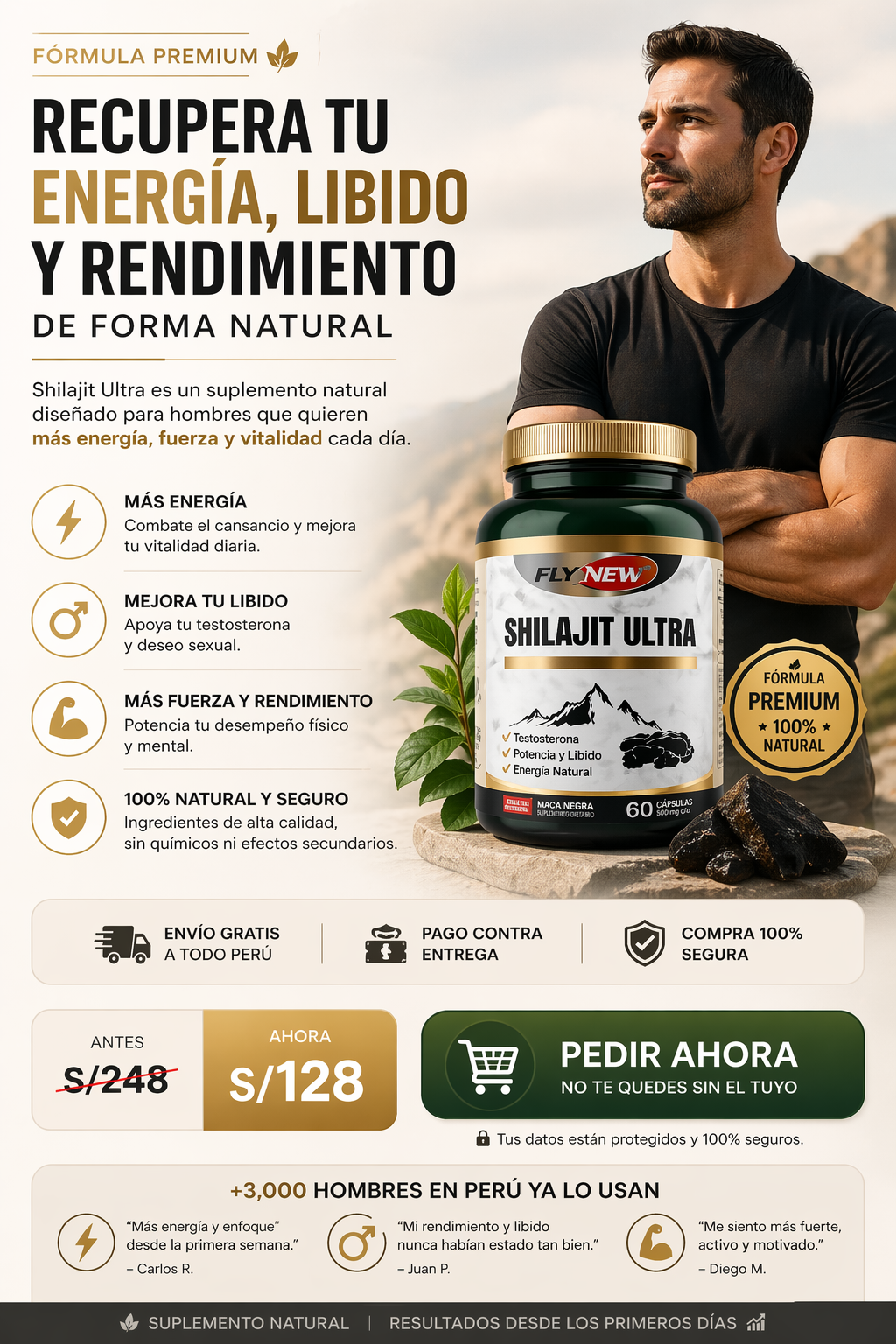 SHILAJIT ULTRA - ENERGIA Y RENDIMIENTO MASCULINO RECUPERA TU LIBIDO
