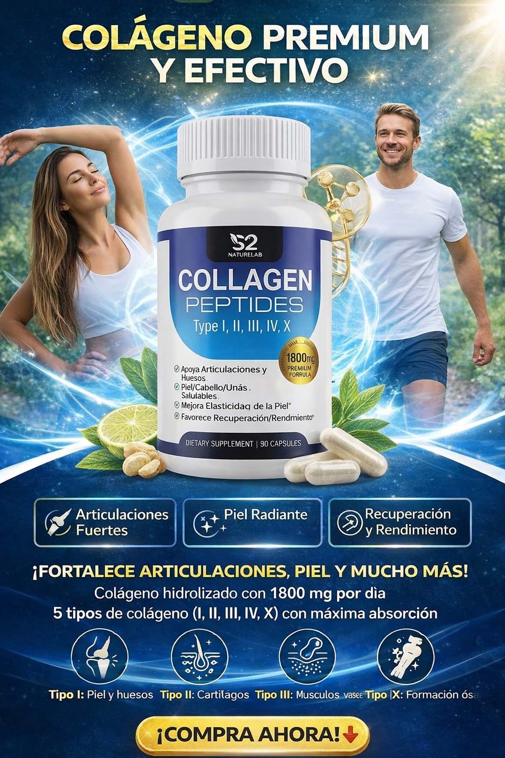 COLAGENO PREMIUM Y EFECTIVO: RECUPERA TU PIEL, ARTICULACIONES Y ENERGIA DESDE ADENTRO
