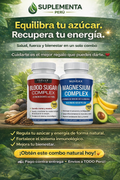 COMBO EQULIBRIO TOTAL: CONTROLA Y EQULIBRA TU AZUCAR + MAGNESIO QUE RECUPERA TU ENERGIA